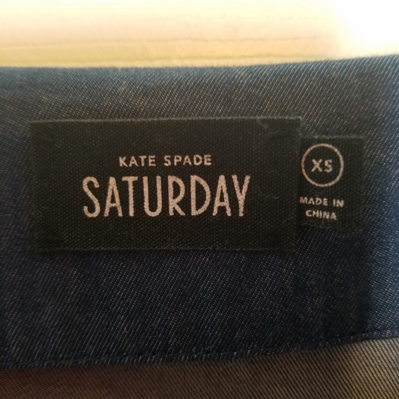 Kate Spade Saturday Dress XS Denim Look Cotton - Picture 5 of 6